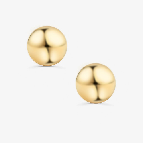 Brinco de Ouro 18k Baby Bolinha 4mm cartela com 12 pares