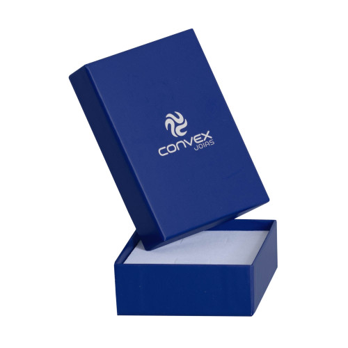 Caixa Porta Joias Conjunto Convex Azul 8x11