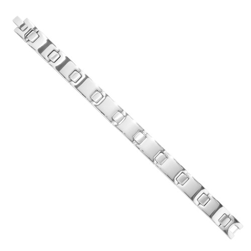 Pulseira de Aço Chapas Lisas e Foscas 13mm