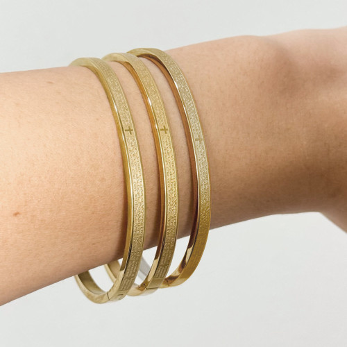 Bracelete de Aço Pai Nosso IPG 20cm