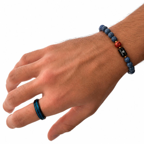Combo Energia  Pulseira Nordik + Anel Blue Dragon