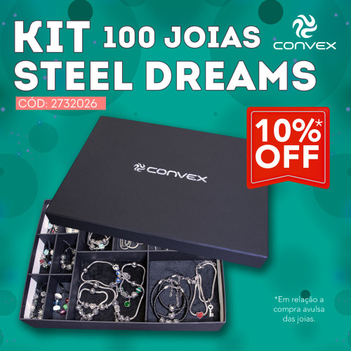 Kit Steel Dreams com 100 joias.