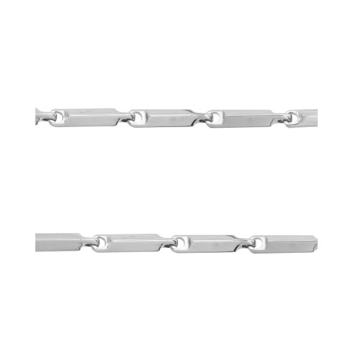 Corrente Aço Retângulos 3D Finos 3.60mm 50cm