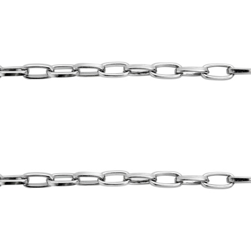 Corrente de Aço Elos Retangulares 1.70mm 45cm