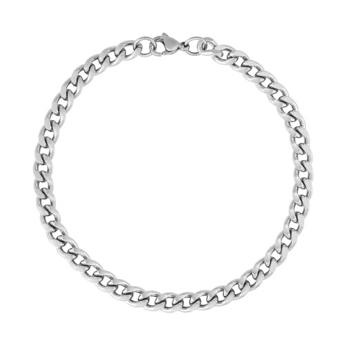 Pulseira de Aço Groumet Recartilhada 5.00mm 21cm