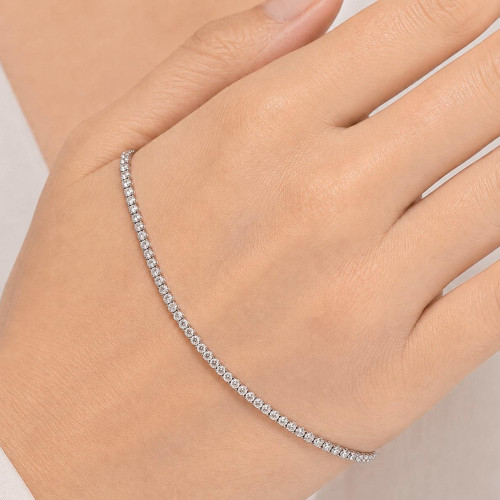 Pulseira de Aço Riviera 17cm+5cm