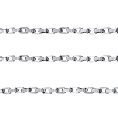 Pulseira de Aço Elos Retang 3.00mm 21cm
