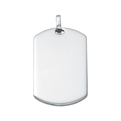 Pingente Aço Placa Retangular Lisa 50x29mm