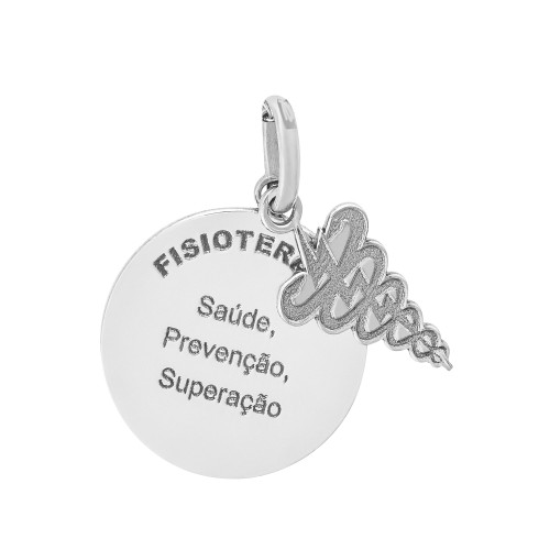 Pingente de Aço Profissão Fisioterapia