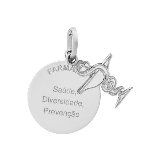 Pingente de Aço Profissão Farmacia
