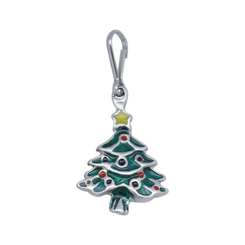 Pingente de Aço Árvore de Natal 20x16mm