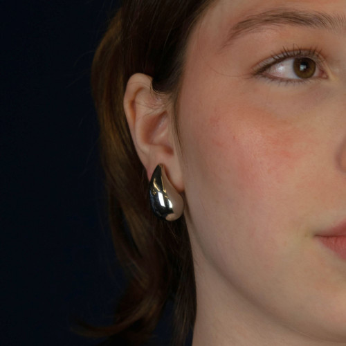 Brinco de Aço Gota Fascínio 14x14mm