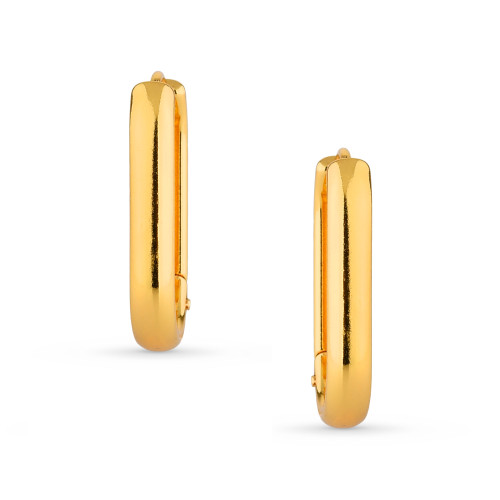 Brinco de Aço Argola Oval IPG 25mm