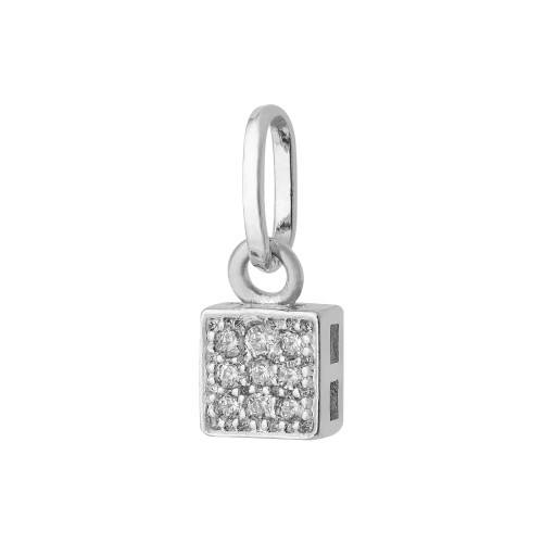 Colar de Prata Brilho com Zircônias Brancas 4x4mm 45cm