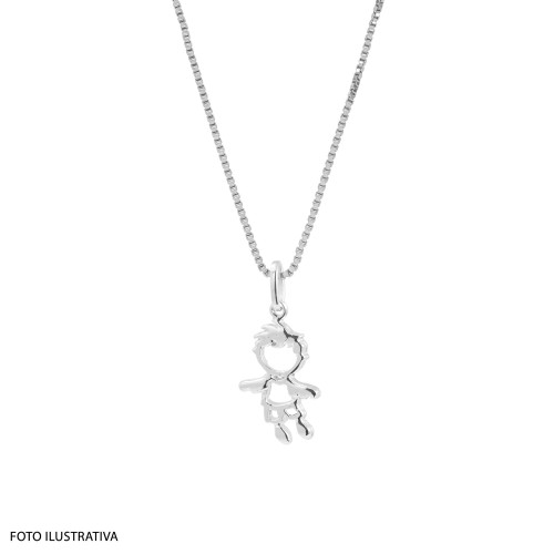 Pingente de Prata Menino 18x10mm