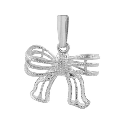 Colar de Prata Laço 17x14mm 45cm