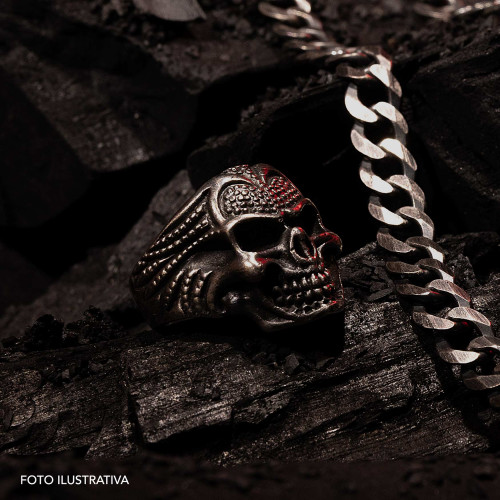 Anel de Prata Dark Skull 