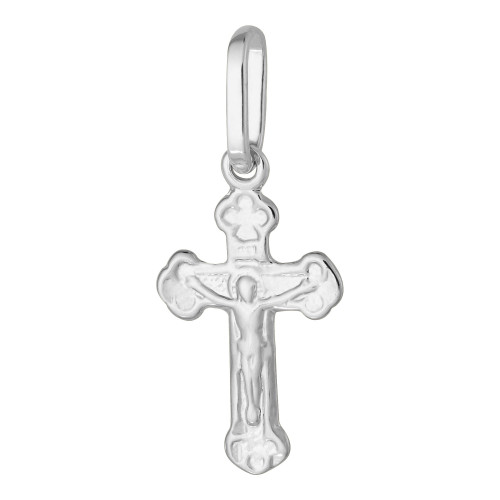 Colar de Prata Cruz com Cristo 60cm
