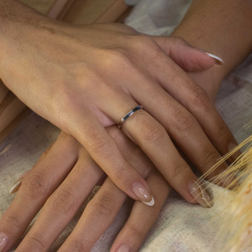 Aliança de Aço Plane Slim 1.90mm