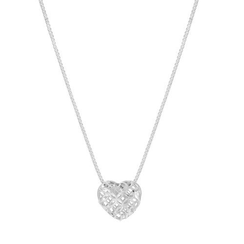Colar de Prata Love Filigrana 10x35mm 45cm