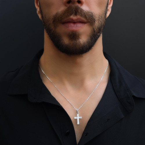 Pingente de Prata Cruz 13x20