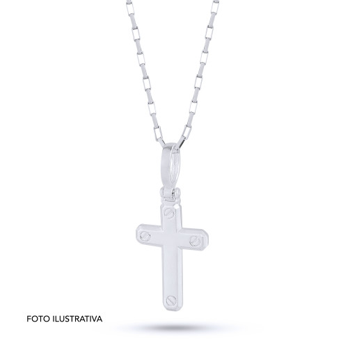 Pingente de Prata Cruz Fé 13x20