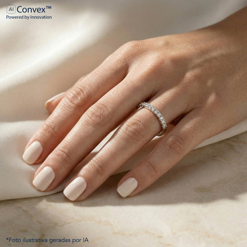 Anel de Prata Glow com Zircônias Brancas