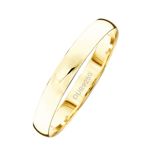 Aliança de Ouro Viena 250K Liga Ourum Italiana 2.9mm