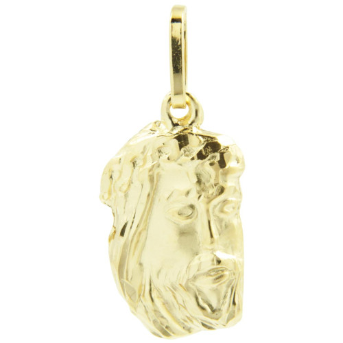 Pingente de Prata Revestida com Ouro Face de Critso 21x12mm