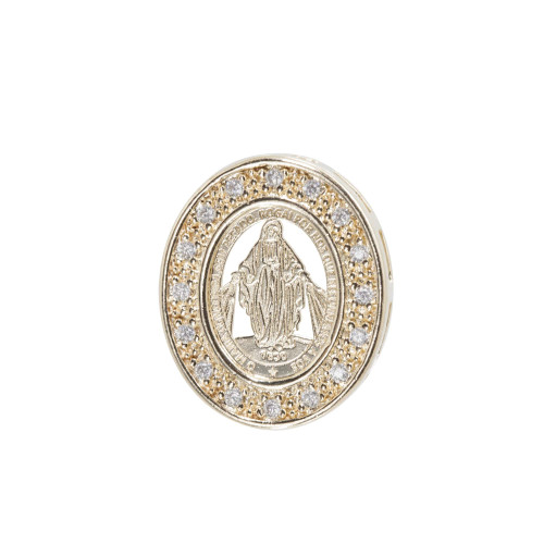Pingente Prata Revestida Ouro 18K Veneziana com Milagrosa