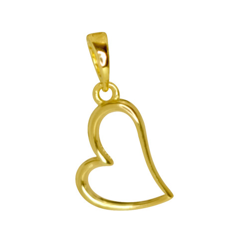 Pingente de Prata My Heart Revestido em ouro 18k 10x12mm