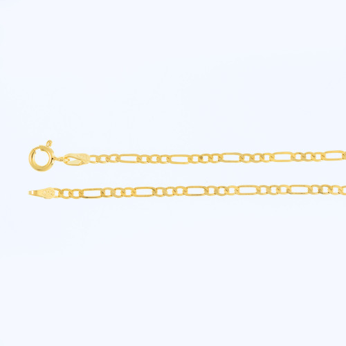 Corrente de Prata 3x1 Revestida com Ouro 18k 2,7mm 60cm