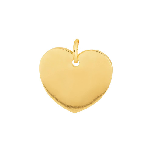 Colar Aço Groumet Coração 19x17mm 45cm Gold IPG