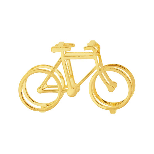 Pingente Aço Hit Bicicleta 16.5mm Gold IPG