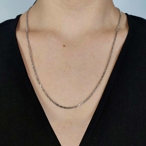 Corrente de Aço Elos Retangulares 60cm