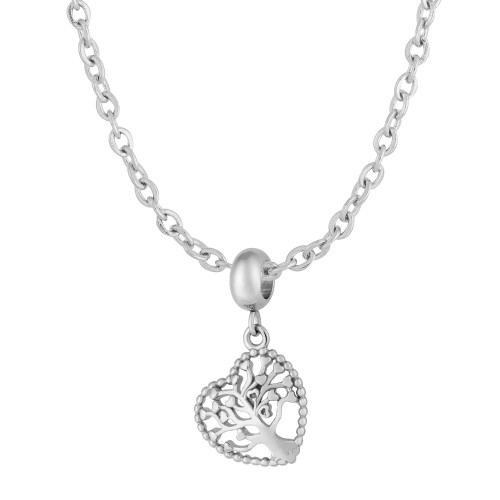 Colar de Aço Árvore da Vida 60cm om extensor 50cm