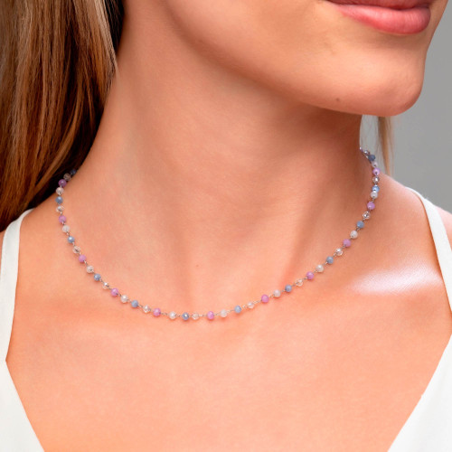 Colar de Aço Summer Color 40cm com extensor de 5cm