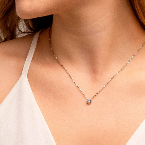 Colar de Aço Ponto de Luz 40cm com 5cm de extensor