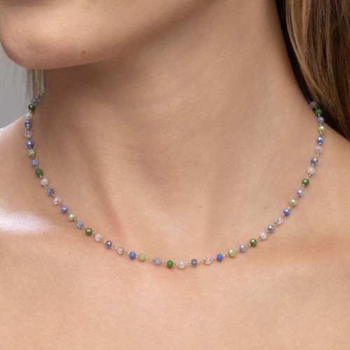 Colar de Aço Blue Summer 45cm