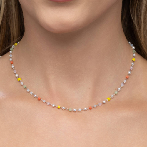 Colar de Aço Mix Summer 45cm