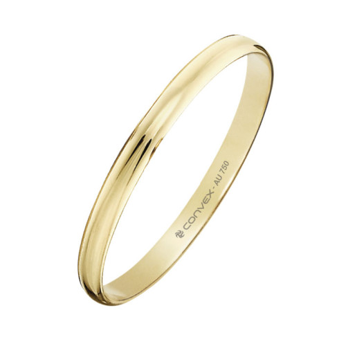 Aliança Ouro 18k Tradicional Abaulada L2mm A08mm