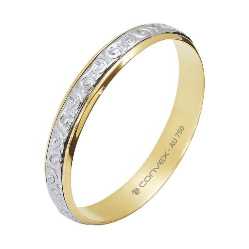 Aliança de Ouro 18k Bodas de Prata 3.5mm