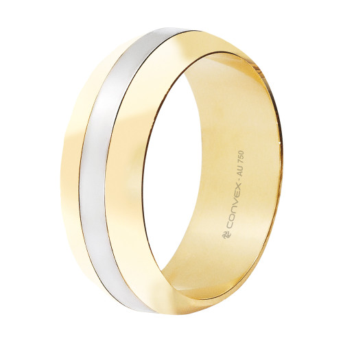 Aliança de Ouro 18K Imperium Trabalhada 7mm