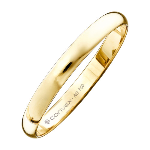 Aliança de Ouro 18k Lumina Abaulada 2.5mm
