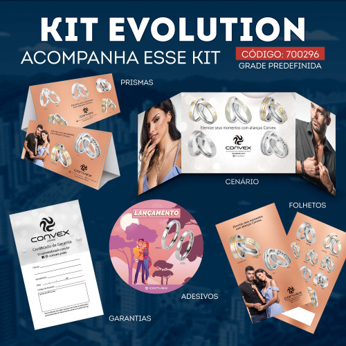 Kit Evolution 224 alianças de aço