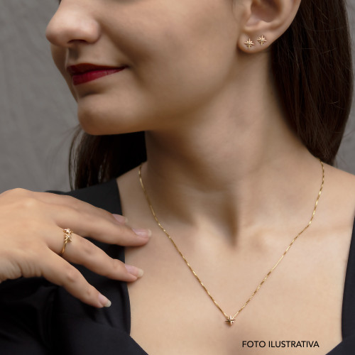 Pingente de Ouro 18k Star 2.2mm