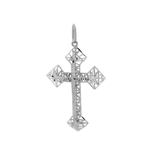Pingente de Prata Cruz Filigrana 30x20mm