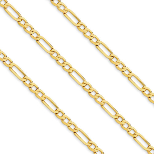 Corrente de Prata 3x1  Revestimento com Ouro 18K 2.3mm 50cm