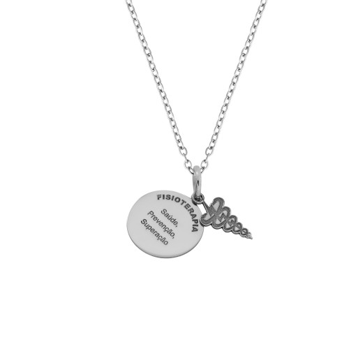 Colar de Aço da Profissão Fisioterapia 50cm