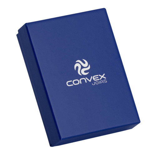 Caixa Porta Joias Conjunto Convex Azul 8x11